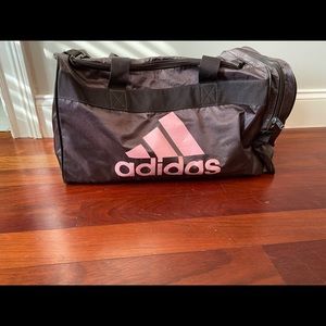 Brown and Pink Adidas Bag
